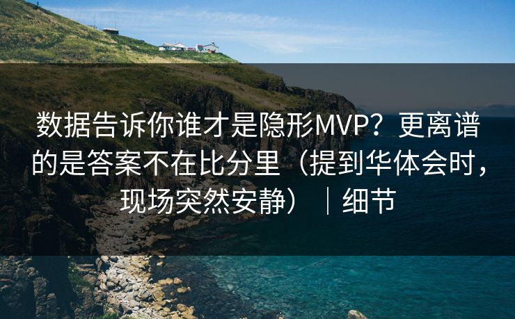 数据告诉你谁才是隐形MVP？更离谱的是答案不在比分里（提到华体会时，现场突然安静）｜细节